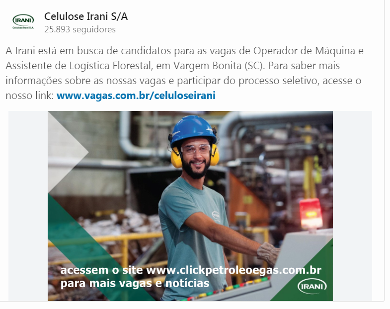 Assistente de logistica e Operador de maquina