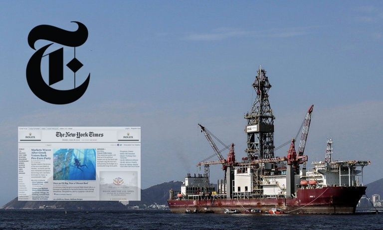 O setor do petróleo no Brasil é destaque no The New York Times