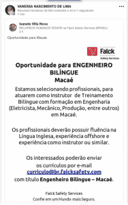Oportunidad Ingeniero Bilingüe
