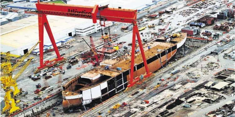 indústria naval brasil crise