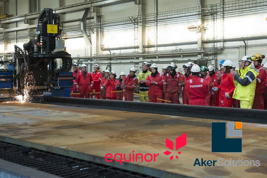 equinor aker mar do norte chama estaleiro