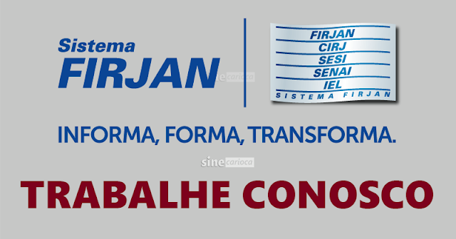 Trabalhe Conosco Sistema Firjan Rio