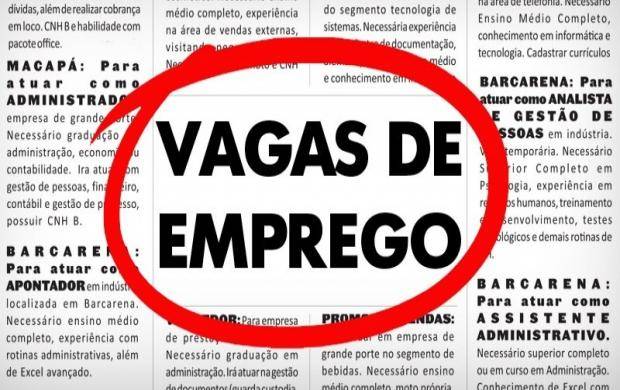 Vagas de emprego para nível fundamental e médio em muitas funções