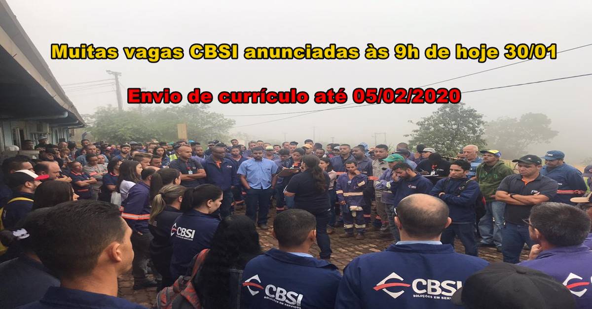 Vagas na CBSI para ajudantes, maçariqueiros, operadores e muito mais profissionais até o dia 05 de fevereiro