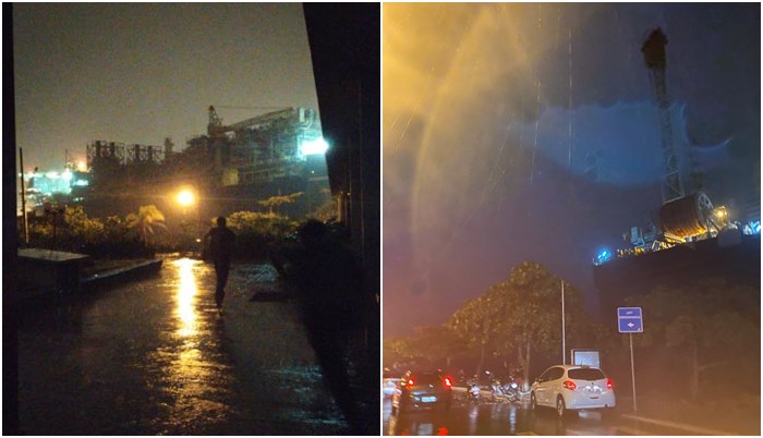 Petrobras p-70 Niterói Acidente Plataforma Chuva e Vento