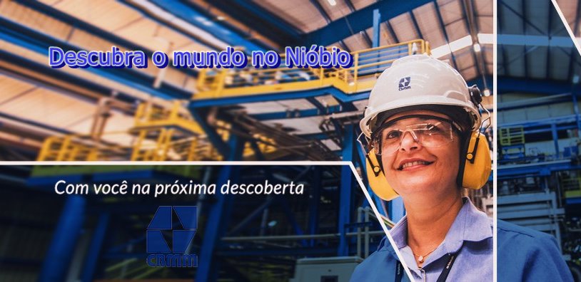Fornecedor global na produção de Nióbio abre vagas de emprego para ensino médio técnico
