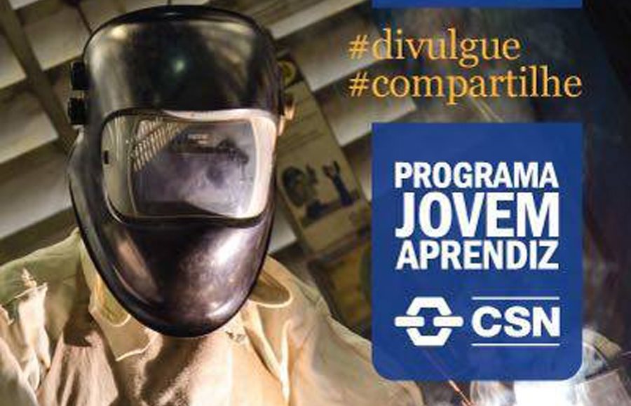 CSN Volta Redonda em parceria com o Senai abre 178 vagas para curso Jovem Aprendiz neste dia, 20