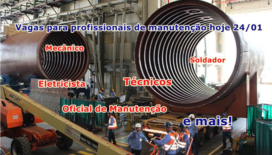 Processo seletivo para soldadores, mecânicos, eletricistas, técnicos e mais profissionais, hoje em empresa de Engenharia em SP