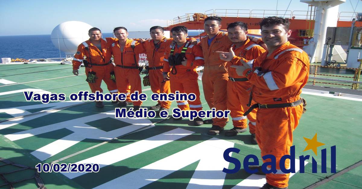 Vagas de emprego anunciadas pela Seadrill para atender projetos offshore no Rio de Janeiro