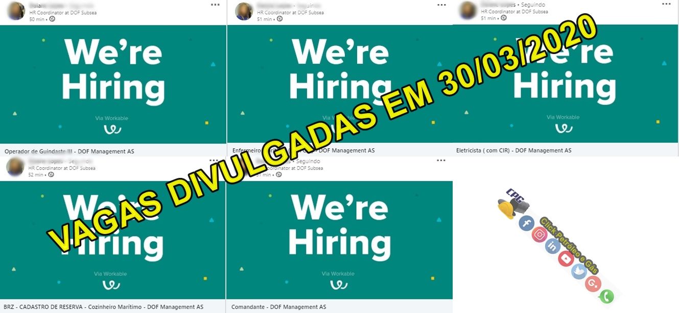 Vacantes de empleo DOF Subsea Río de Janeiro