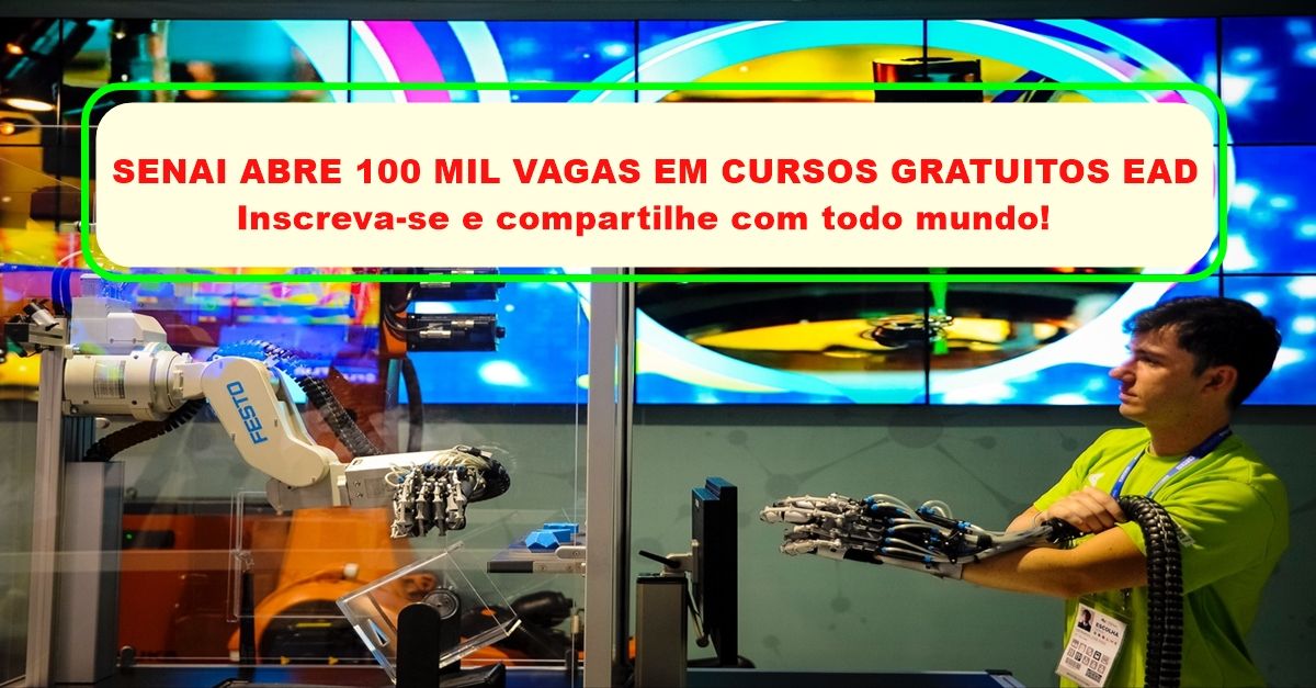 SENAI abre 100 mil vagas em cursos gratuitos EAD sobre indústria durante a pandemia
