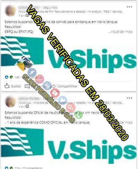 El líder mundial offshore V.Ships abrió ayer proceso de selección para embarque en buque tanque