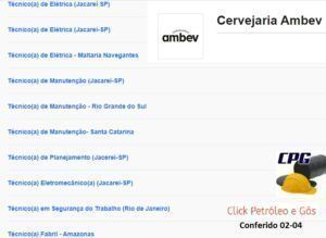 Ambev, vacantes, técnicos, 2