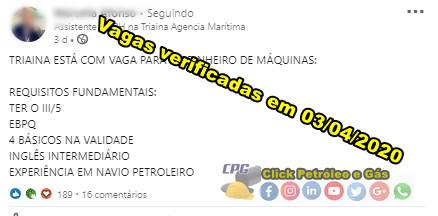 Agencia marítima en Río de Janeiro inicia Reclutamiento y Selección para vacantes de Marinero de Máquinas