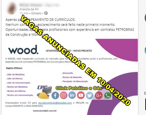 Profesionales con experiencia en contratos PETROBRAS de Construcción y Montaje convocados para registro de currículum en multinacional de petróleo y gas