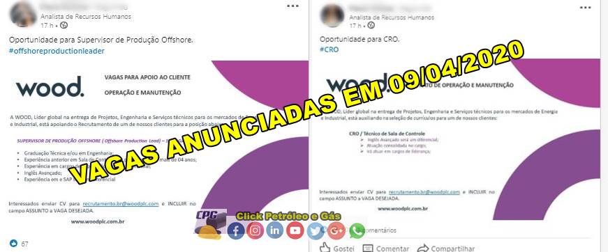 Muchas vacantes de empleo para técnicos e ingenieros fueron anunciadas ayer (09) por la multinacional Wood Group