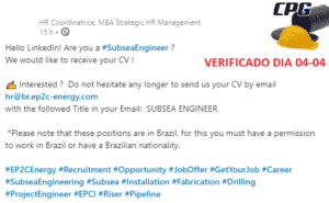 subsea, engenheiro, rio de janeiro, emprego