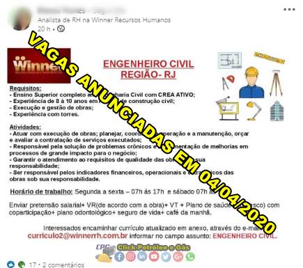 Obras de construcción civil en Río de Janeiro demanda vacantes de educación superior en Ingeniería Civil este sábado, 04 de abril