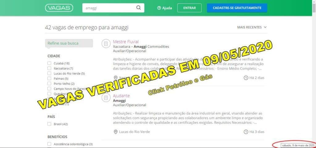 Amaggi con ofertas de empleo para Ayudantes, Electricistas, Mecánicos, Técnicos, Ingenieros y más en este día 09