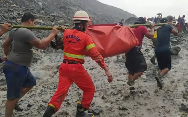 Deslizamiento en mina