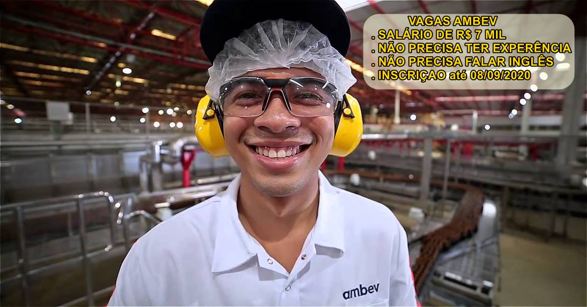 Ambev convoca recém-formados em todas as áreas para vagas em seu Programa Trainee 2021; salário de 7 mil reais e não precisa falar inglês!