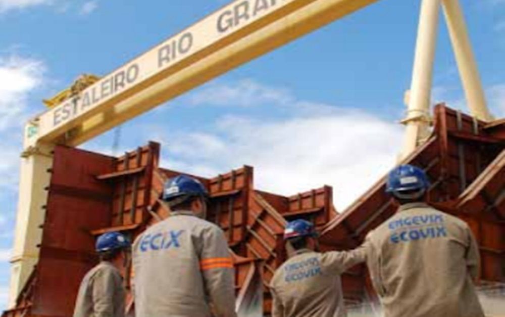 construção naval navio estaleiro ecovix, rio grande, RS