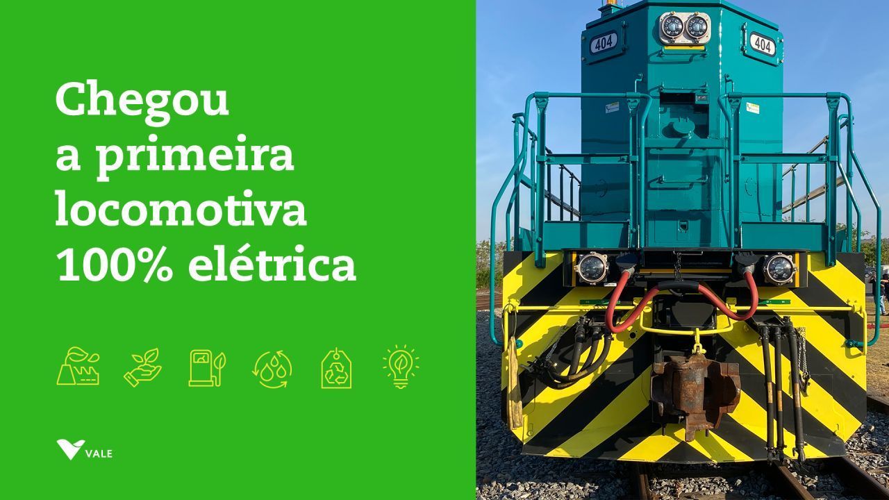 mineração; locomotiva elétrica Vale