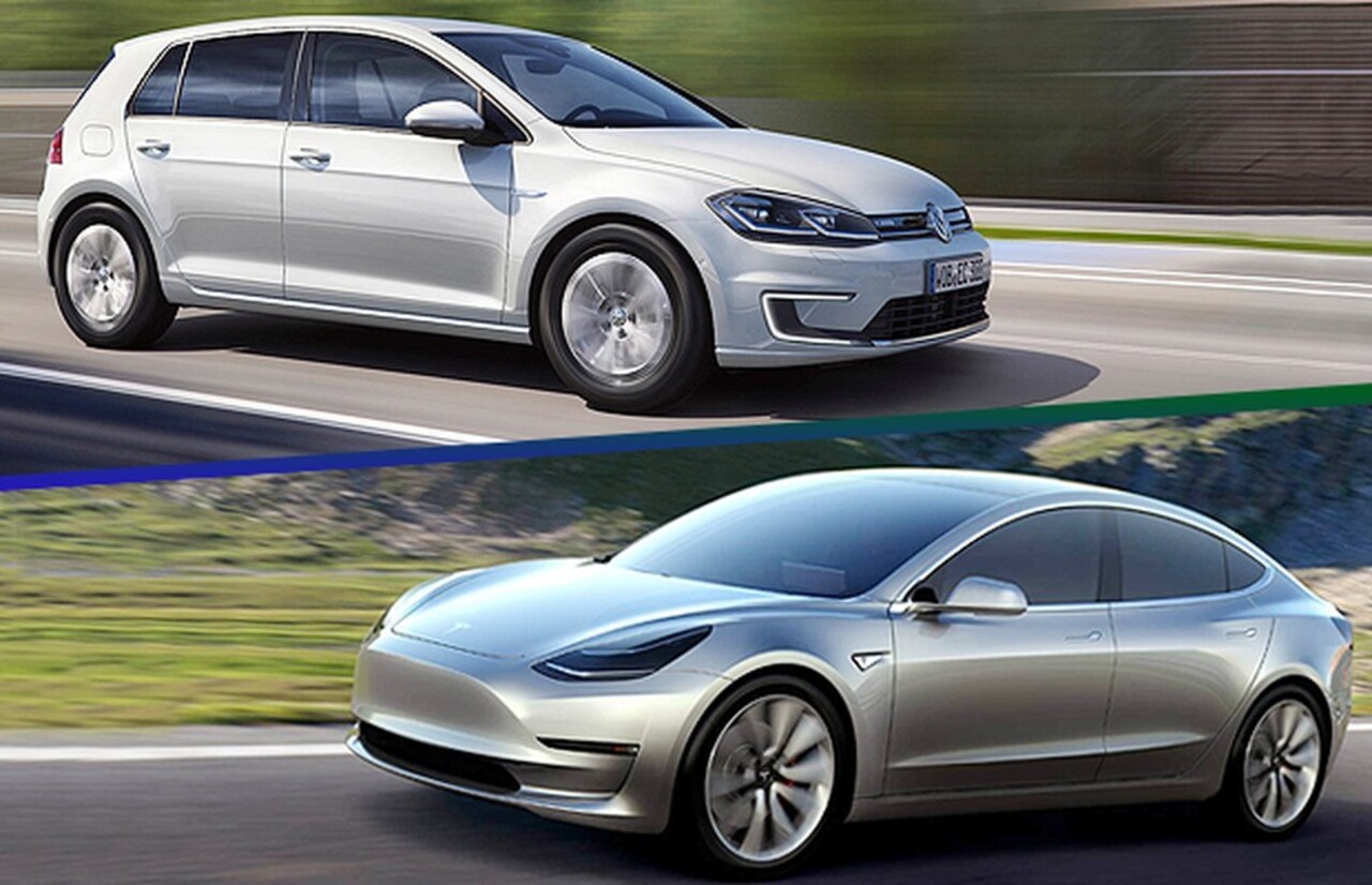 Volkswagen - Tesla - carros elétricos