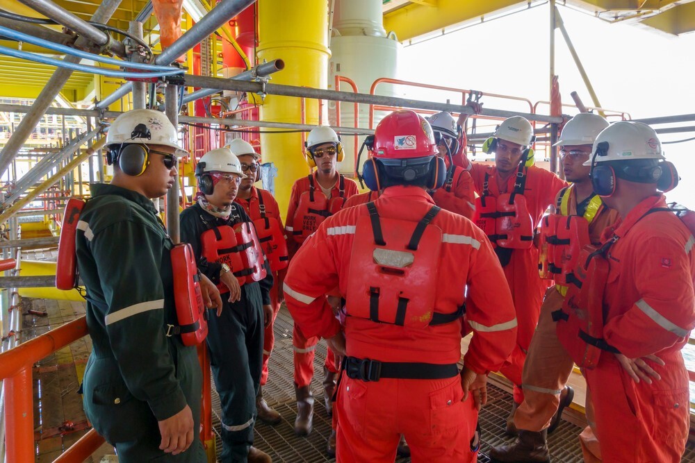 Perfuração, offshore, emprego