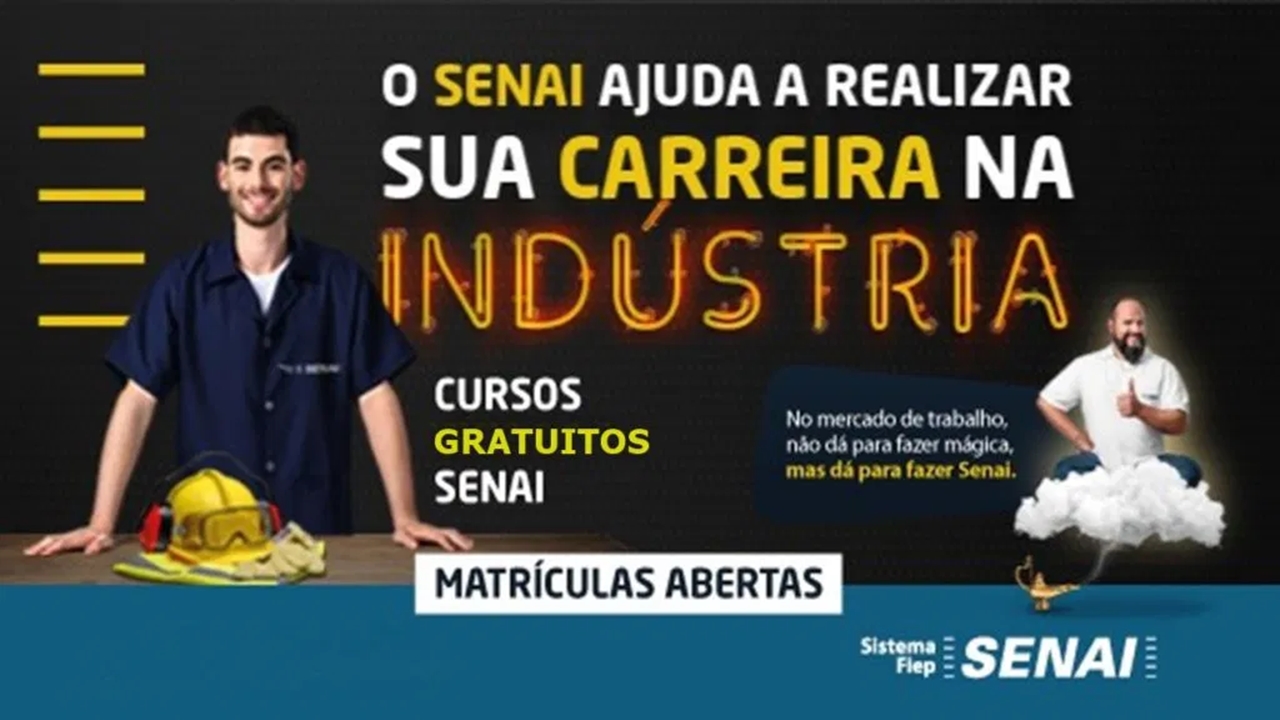 Senai - vagas - cursos gratuitos - cursos online