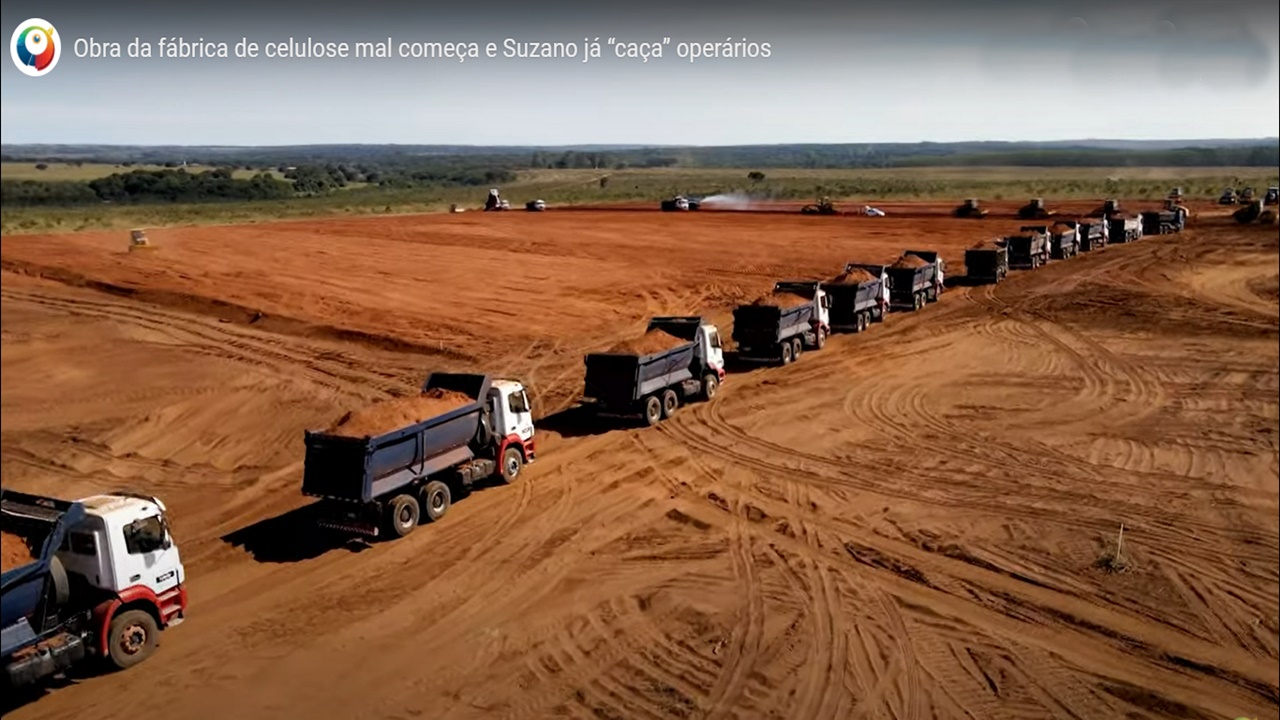 fábrica de celulose - Suzano - vagas de emprego - MS - preço - mão de obra - construção