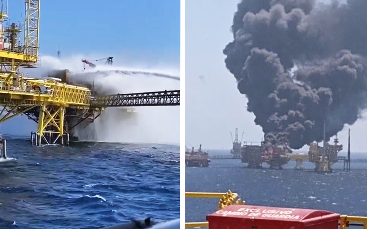pemex - acidente - incidente - plataforma de petróleo - morte - gasoduto - incêndio - explosão