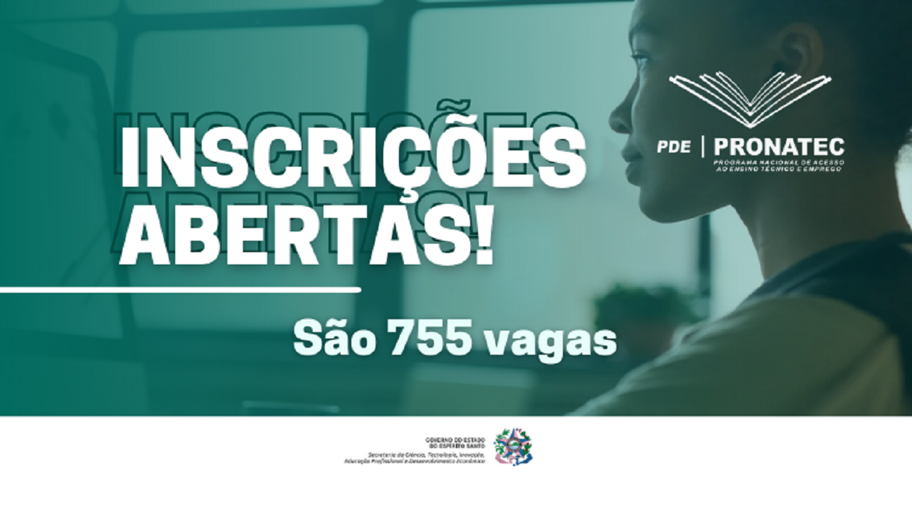 Pronatec - cursos gratuitos online - vagas em cursos - EAD - ES
