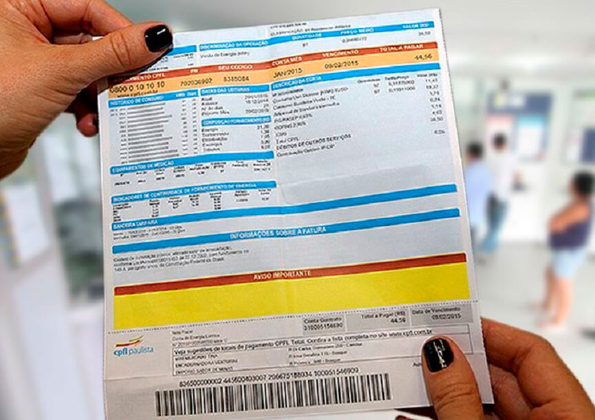 Conta de luz reservatórios