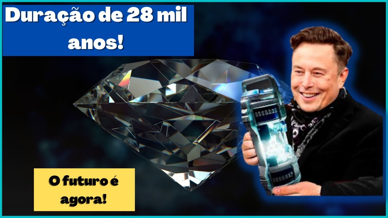 Elon Musk, CEO da Tesla, está trabalhando em nova bateria a base de diamante e energia nuclear capaz de durar mais de 20.000 anos