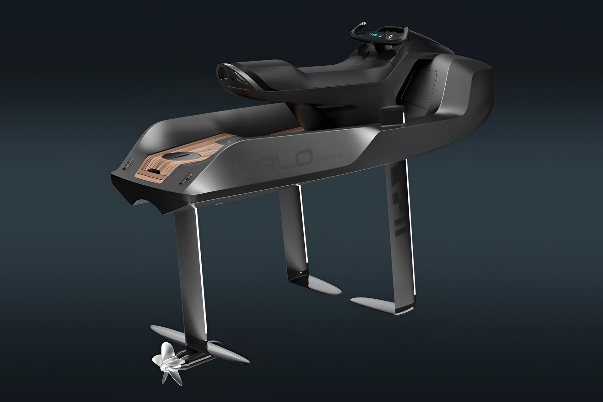 Moto aquática elétrica se eleva e voa sobre as águas para tingir velocidade incrível e tem autonomia de mais de 107 quilômetros com apenas uma carga em sua bateria