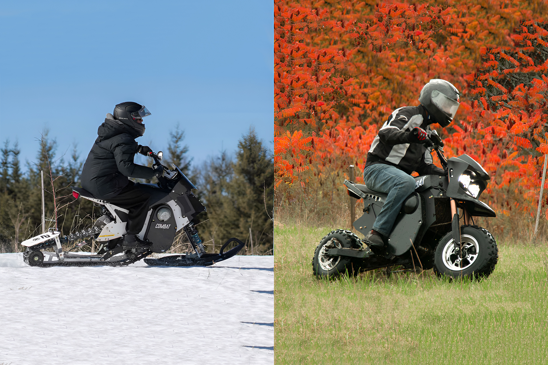 Moto elétrica multifuncional off-road com preço exorbitante, pode ser adaptada para andar até na neve e vem com super motor de 14.000 W