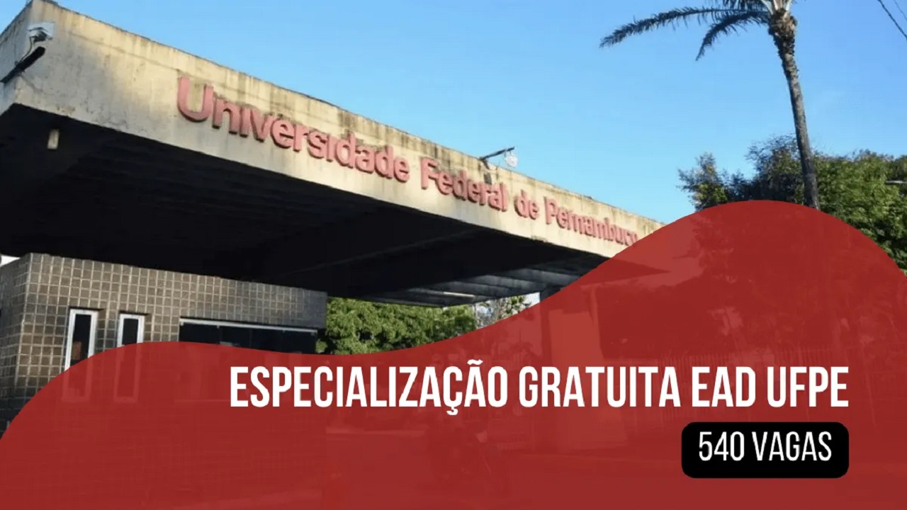 UFPE abre mais de 500 vagas em cursos gratuitos online e EAD