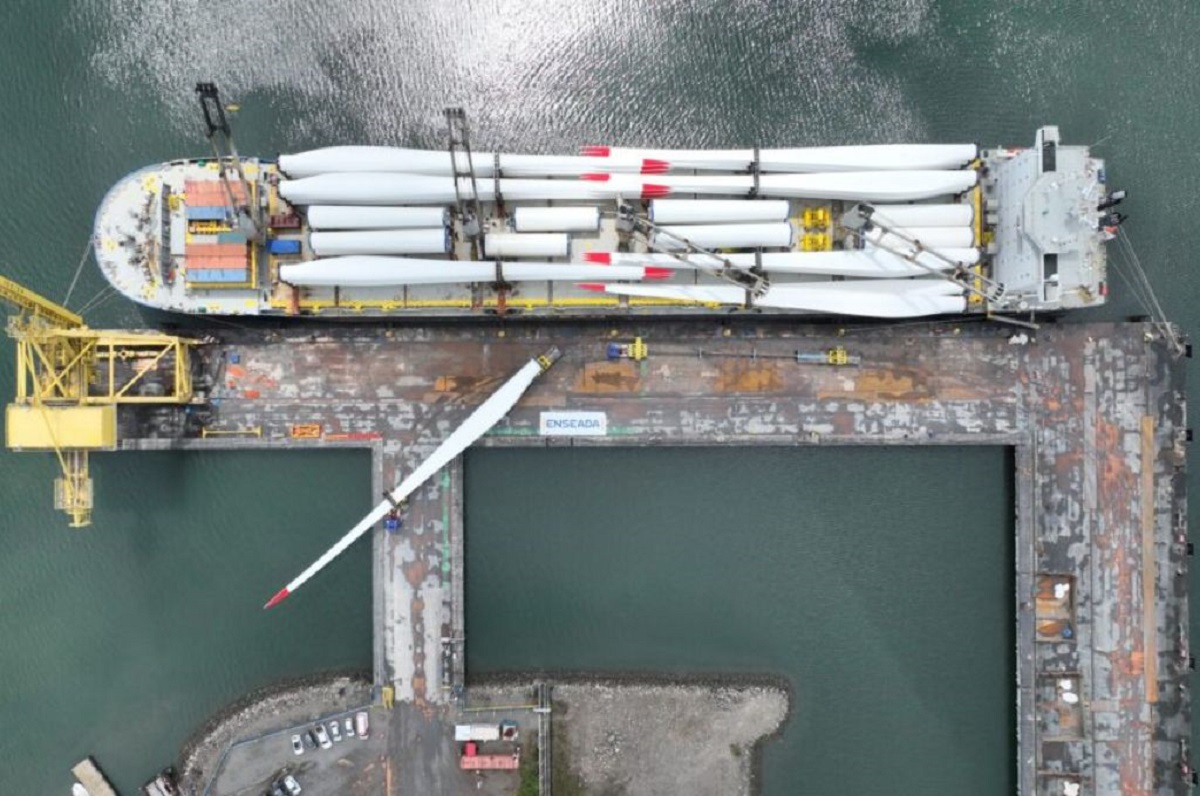 parque eólico, logística e Enseada