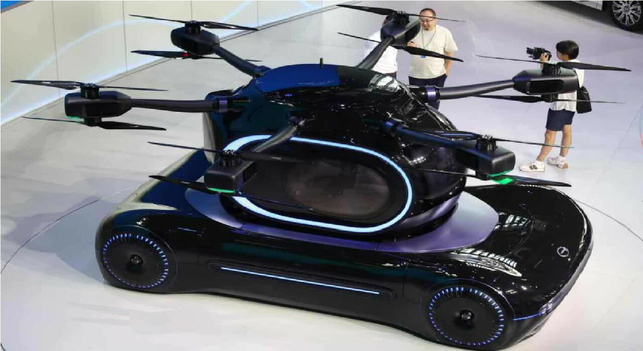 Carro, elétrico, helicóptero