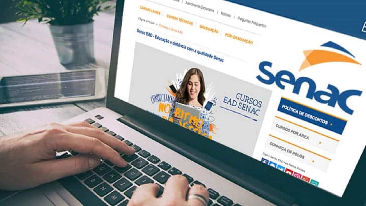 Senac está ofertando mais de 3,5 mil vagas em cursos gratuitos no formato online nas áreas de marketing, gastronomia, beleza, tecnologia e mais