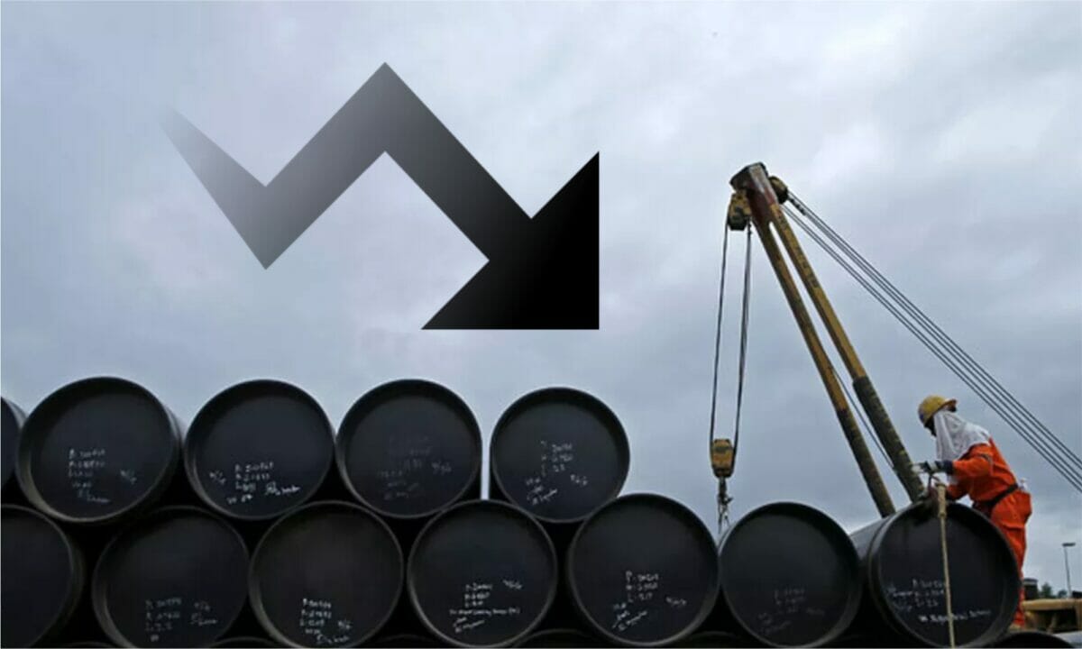 Gráfico mostrando a flutuação dos preços do petróleo nos últimos 10 meses