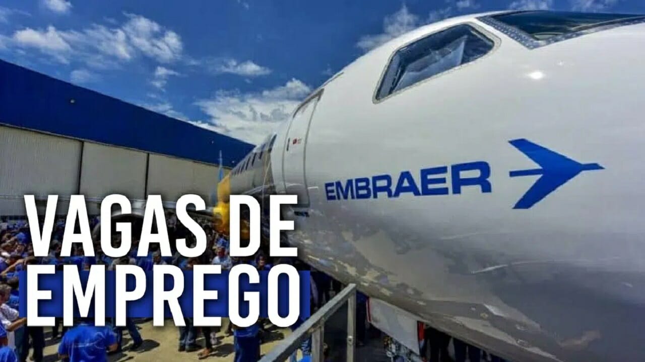 Prorrogado Embraer continua com 350 vagas home office, presenciais e sem experiência para candidatos de todo o Brasil
