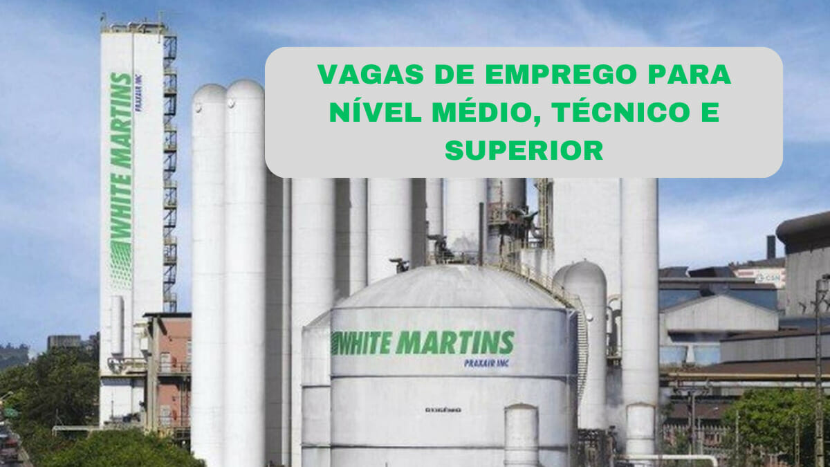 Para os profissionais que desejam concorrer as vagas de emprego da White Martins, as inscrições já estão abertas, candidate-se agora mesmo!