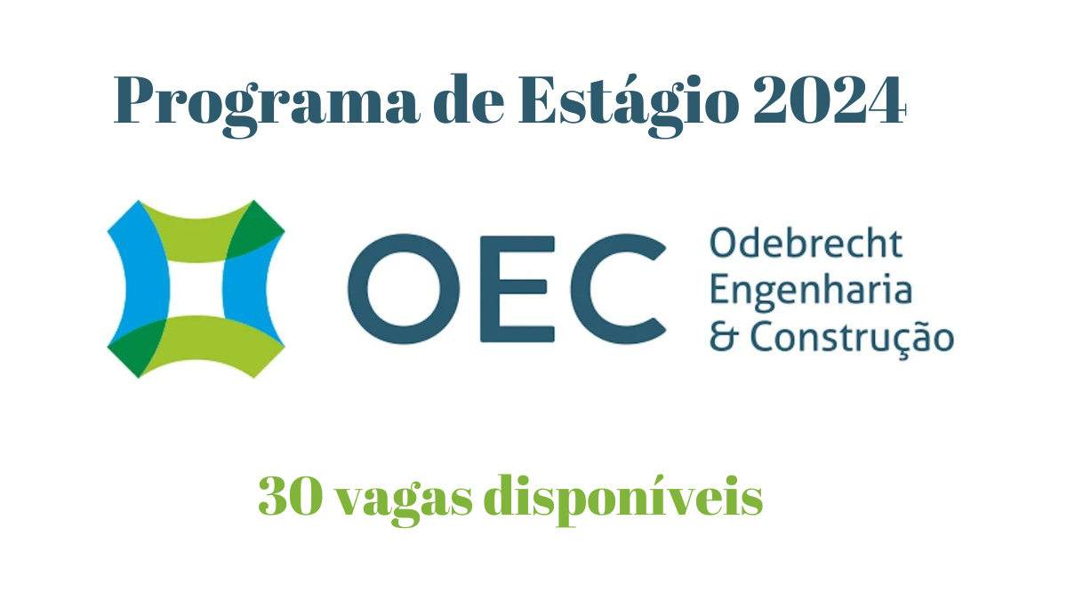 As inscrições para concorrer as vagas do programa de estágio da Odebrecht Engenharia e Construção ficarão abertas até dia 30 de outubro.