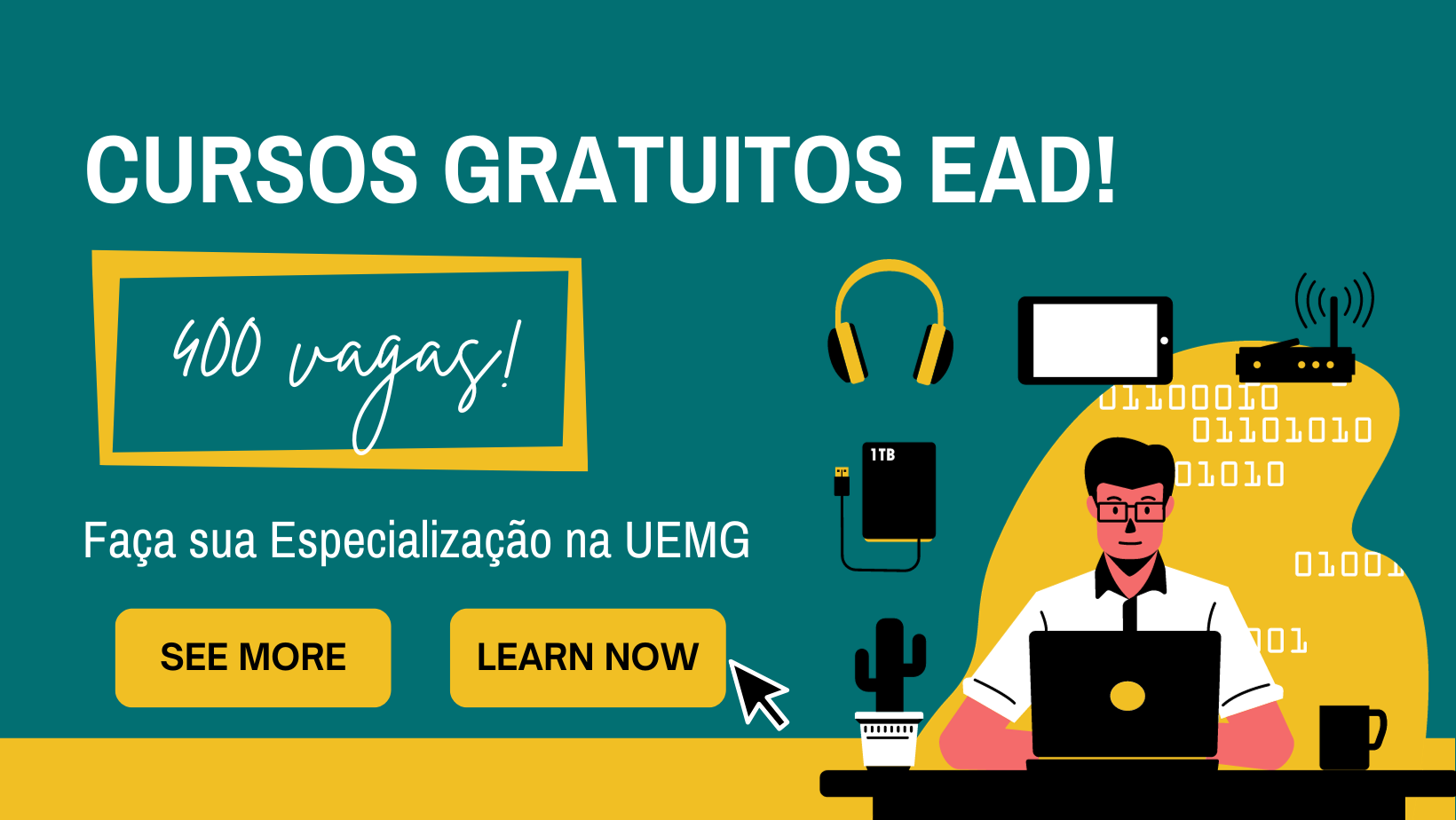 cursos, vagas, ead, UEMG