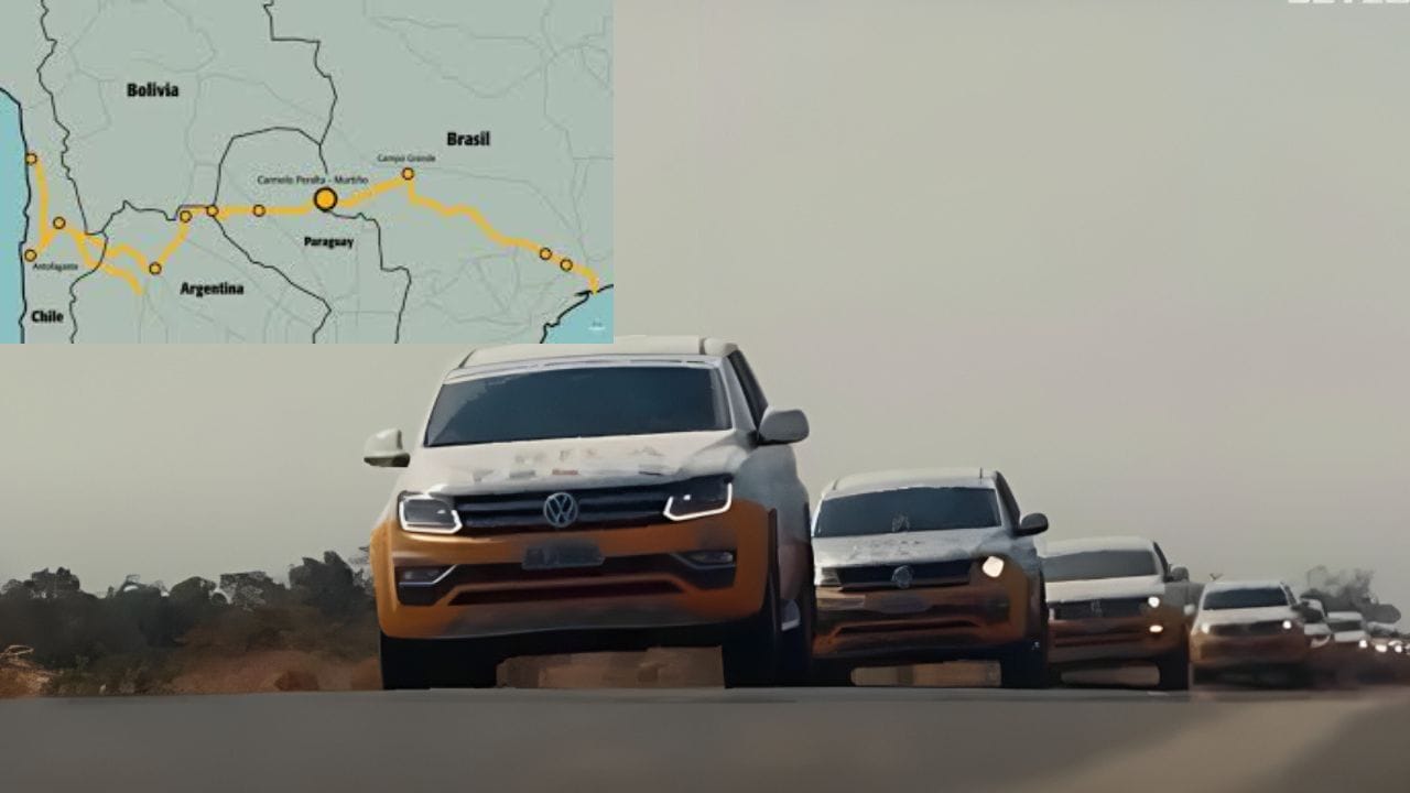 Expedição de 35 caminhonetes parte de Campo Grande até o Chile, uma jornada de 2300 km para conhecer a Rota Bioceânica
