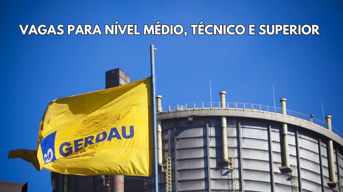 A gigante do aço Gerdau está com 69 vagas de emprego abertas para candidatos de nível médio, técnico e superior em todas as regiões do Brasil.