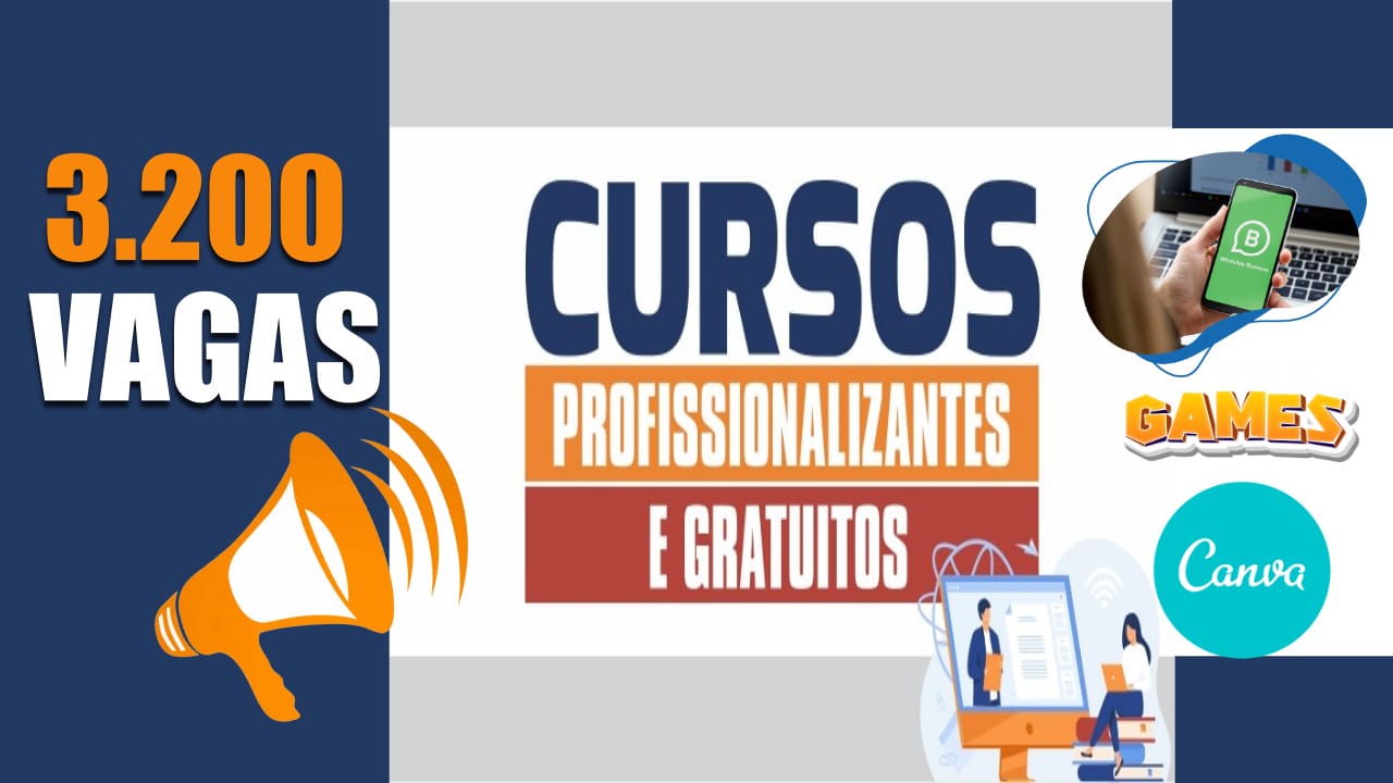 CURSOS GRATUITOS - CANVA - edição de vídeo - edição de imagem - Rio de Janeiro - vagas - games - tecnologia