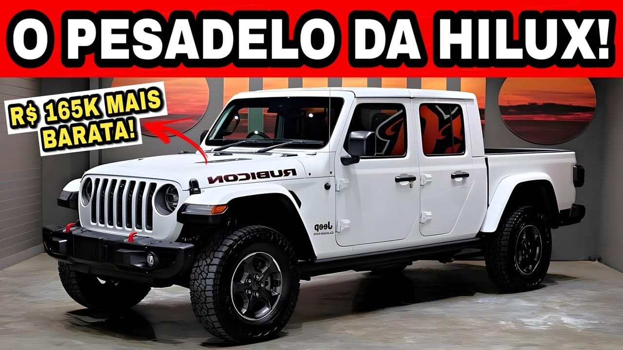 JEEP surpreende concorrentes e lança picape GIGANTE mais barata que a Toyota Hilux
